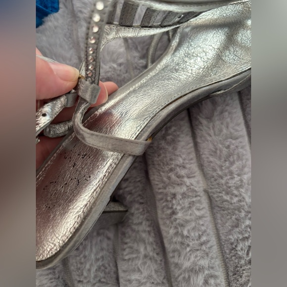 🖤Elegant Silver Strappy Women's Sandals - Picture 9 of 10